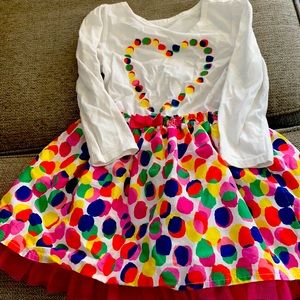 Rainbow 🌈 polka dot dress 2T